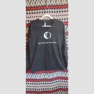 Medium black long sleeve Star Wars print tee